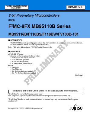 MB95110B Datasheet PDF Fujitsu