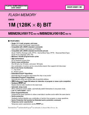 MBM29LV001TC-70 Datasheet PDF Fujitsu