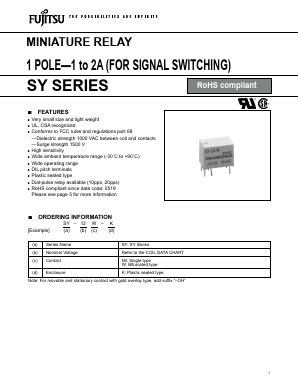 SY-5W-K Datasheet PDF Fujitsu