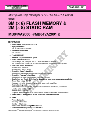 MB84VA2000-10 Datasheet PDF Fujitsu