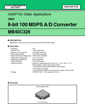 MB40C328PFV Datasheet PDF Fujitsu