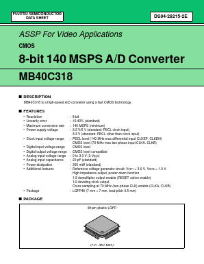 MB40C318 Datasheet PDF Fujitsu