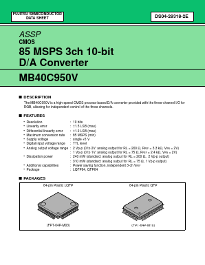 MB40C950VPFV Datasheet PDF Fujitsu