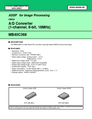 MB40C368 Datasheet PDF Fujitsu