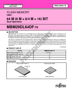 MBM29DL64 Datasheet PDF Fujitsu