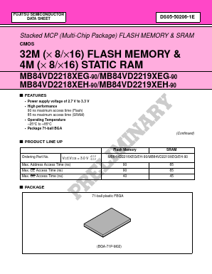 MB84VD2219XEH Datasheet PDF Fujitsu