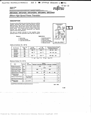 2SC2920 Datasheet PDF Fujitsu
