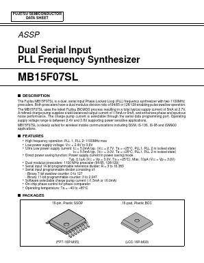 MB15F07SLPV Datasheet PDF Fujitsu