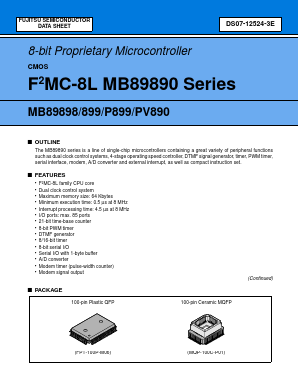 MB89899 Datasheet PDF Fujitsu