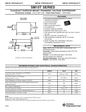 SM15T150A Datasheet PDF General Semiconductor