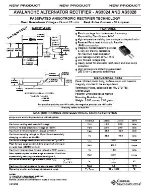AS3024 Datasheet PDF General Semiconductor