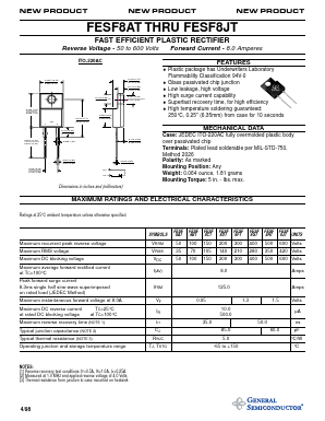 FESF8 Datasheet PDF General Semiconductor