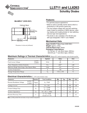 LL6263 Datasheet PDF General Semiconductor