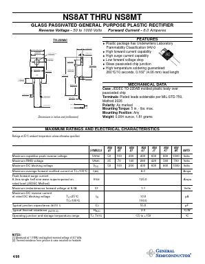 NS8BT Datasheet PDF General Semiconductor