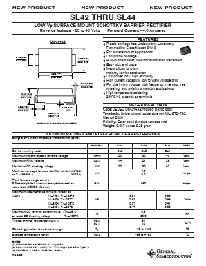 SL42 Datasheet PDF General Semiconductor