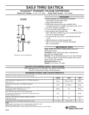 SA70A Datasheet PDF General Semiconductor