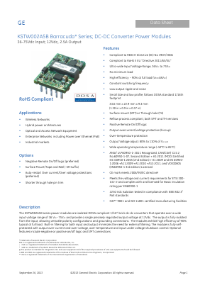 KSTW002A5B41-SRZ Datasheet PDF General Semiconductor