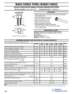 B40C1000G Datasheet PDF General Semiconductor