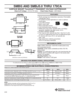 SMBG22 Datasheet PDF General Semiconductor