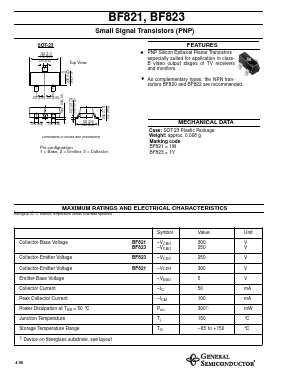 BF821 Datasheet PDF General Semiconductor