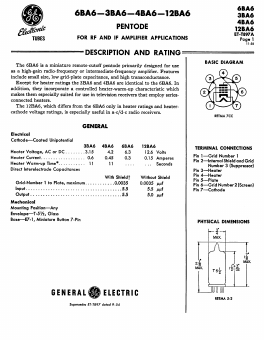 3BA6 Datasheet PDF General Electric Company