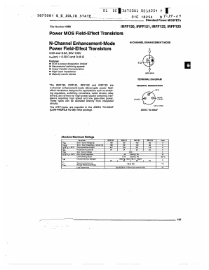 IRFF122 Datasheet PDF GE Solid State