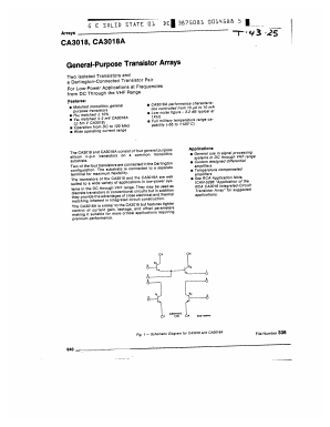 CA3018A Datasheet PDF GE Solid State