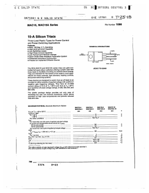MAC15-4 Datasheet PDF GE Solid State
