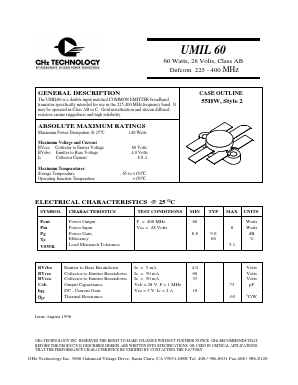 UMIL60 Datasheet PDF GHz Technology