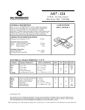 1417-12A Datasheet PDF GHz Technology