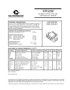 VTV1250 Datasheet PDF GHz Technology