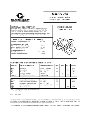 DMEG250 Datasheet PDF GHz Technology