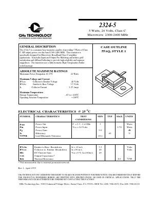 2324-5 Datasheet PDF GHz Technology
