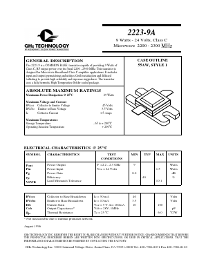 2223-9A Datasheet PDF GHz Technology