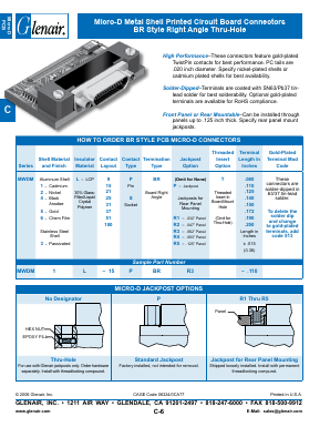 MWDM2-15SBRR5 Datasheet PDF Glenair, Inc.