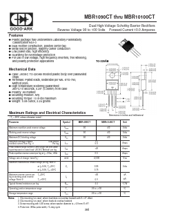 MBR10100CT Datasheet PDF GOOD-ARK