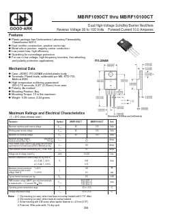 MBRF10100CT Datasheet PDF GOOD-ARK