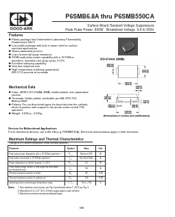 P6SMB480A Datasheet PDF GOOD-ARK