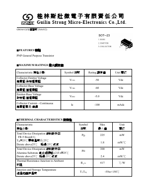 GMA812 Datasheet PDF Guilin Strong Micro-Electronics Co., Ltd.