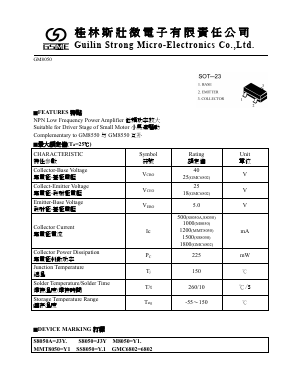 GM8050 Datasheet PDF Guilin Strong Micro-Electronics Co., Ltd.