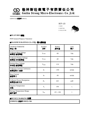 S9015 Datasheet PDF Guilin Strong Micro-Electronics Co., Ltd.