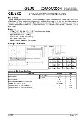 GE7806 Datasheet PDF GTM CORPORATION