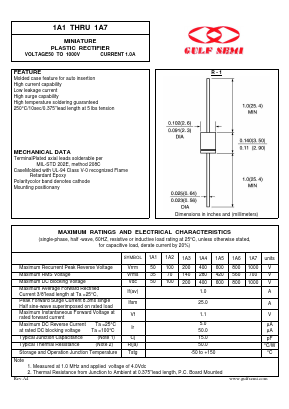 1A1 Datasheet PDF Gulf Semiconductor