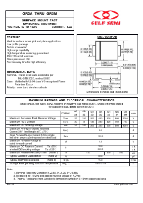 GR3A Datasheet PDF Gulf Semiconductor