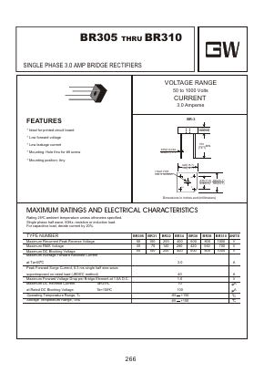 BR310 Datasheet PDF Goodwork Semiconductor Co., Ltd.