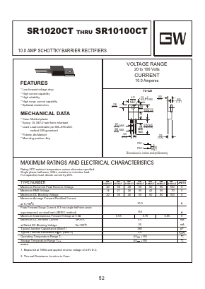 SR1020CT Datasheet PDF Goodwork Semiconductor Co., Ltd.