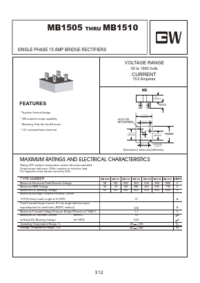 MB1505 Datasheet PDF Goodwork Semiconductor Co., Ltd.