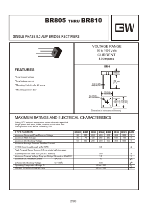 BR805 Datasheet PDF Goodwork Semiconductor Co., Ltd.