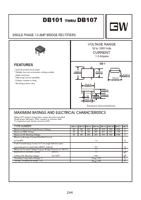 DB101 Datasheet PDF Goodwork Semiconductor Co., Ltd.