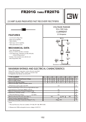 FR201G Datasheet PDF Goodwork Semiconductor Co., Ltd.